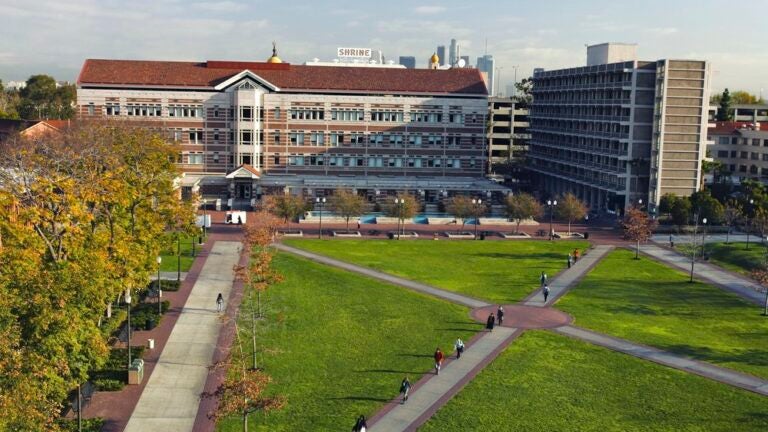 An aerial view of the Mccarthy quad