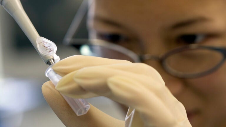 A scientist working in a lab. Pane Image 1