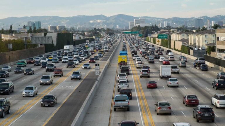 Traffic on 405 freeway
