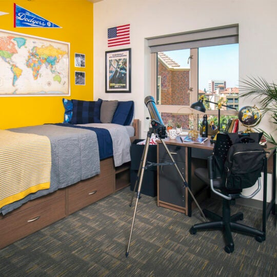 USC Village dorm room.