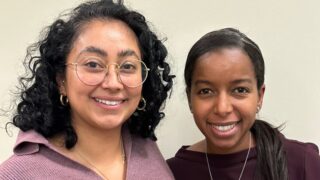Two medical students that were given funds for research through a fellowship.