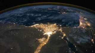 View of earth from space.