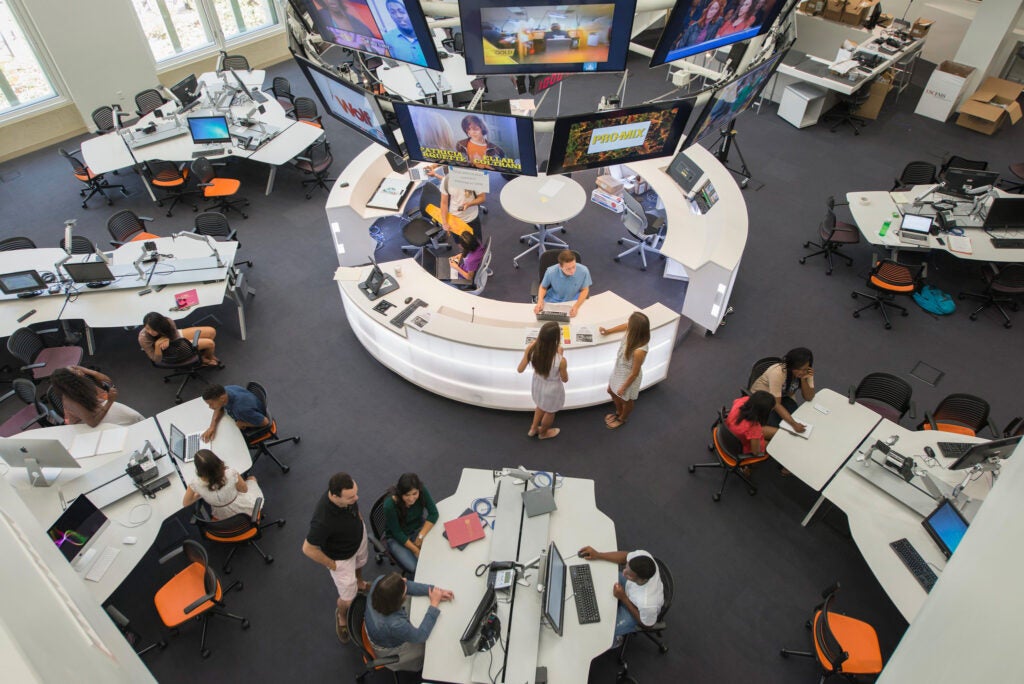 Aerial view of USC Annenberg Media Center