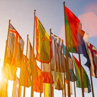 Flags of many countries