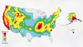 Earthquake hazard map