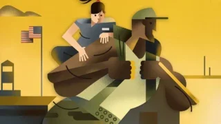 Military physical therapists differ from their civilian counterparts in that they are often the first line of defense in treating common injuries and do not have limitations on visits due to health insurance. (Illustration/Dave Murray)
