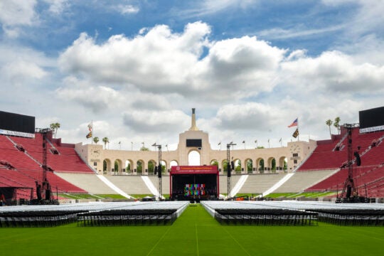 USC's Coliseum being prepared for Commencement