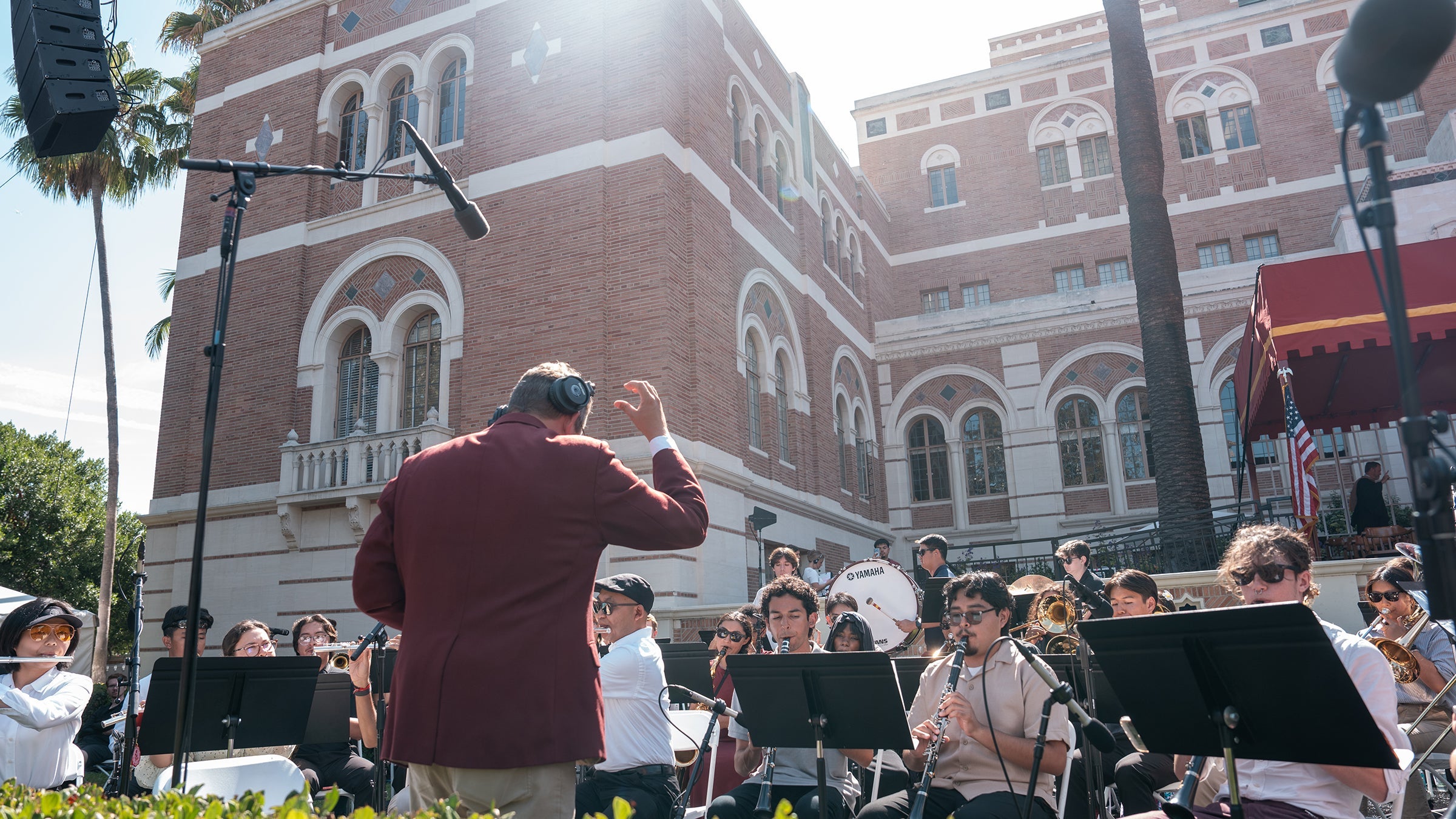 USC new student convocation: Jacob Vogel leads the band