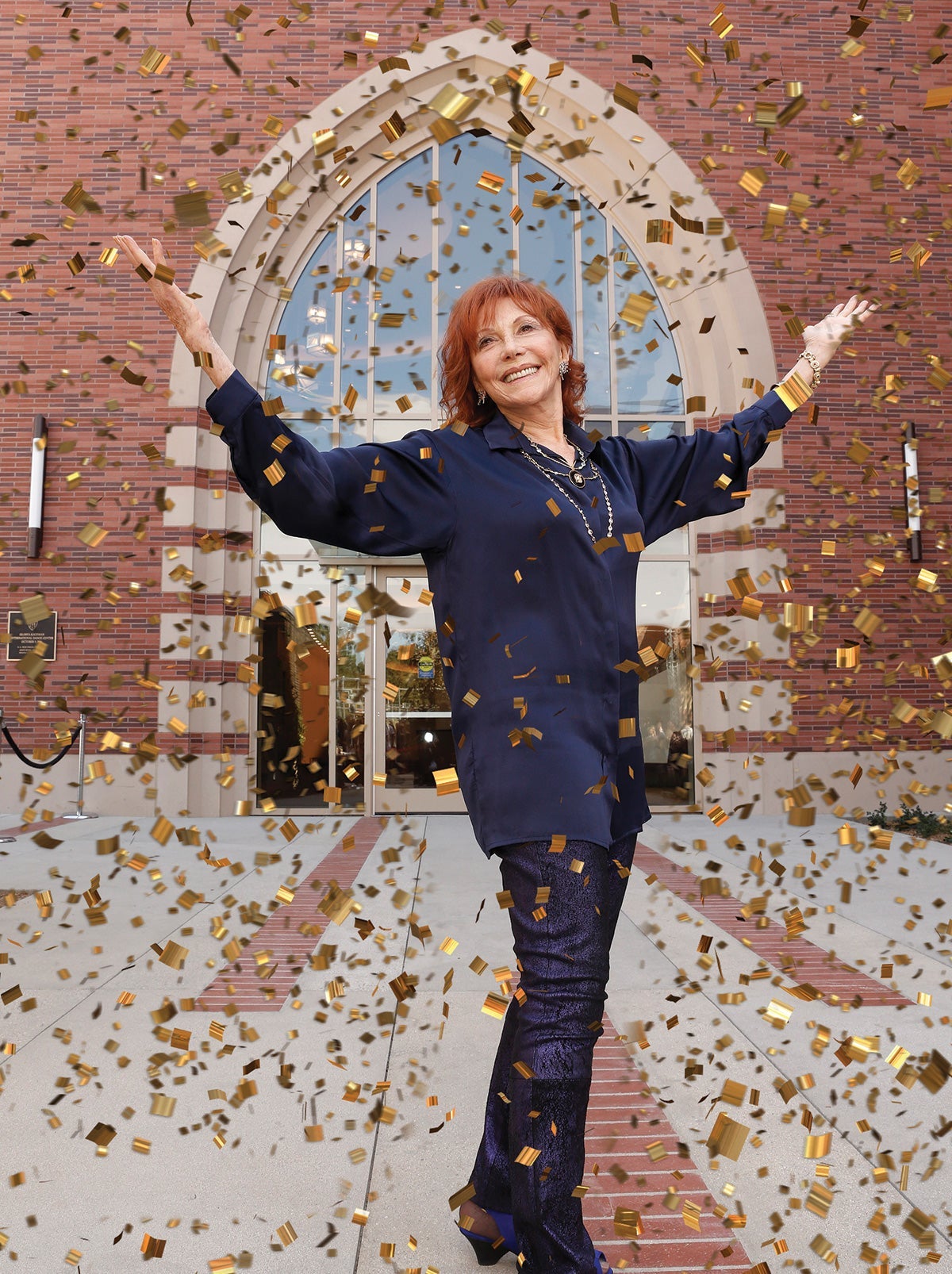 Glorya Kaufman at building opening in 2016