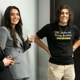 A female and male student at Iovine Young Academy