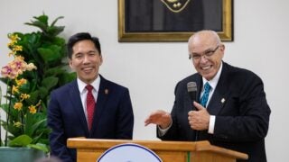 Omar Ibn Al-Khattab Foundation reception: Beong-Soo Kim and Dafer Dakhil