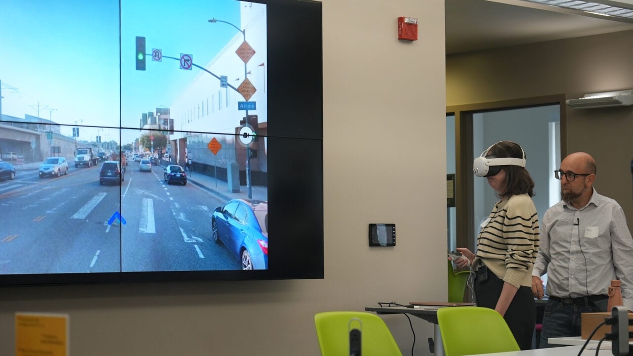 The Immersive Technologies and Cultural Heritage (ITCH) Symposium features presentations of immersive digital humanities projects created by scholars from USC and UCLA. (Photo/Courtesy of Ahmason Lab)